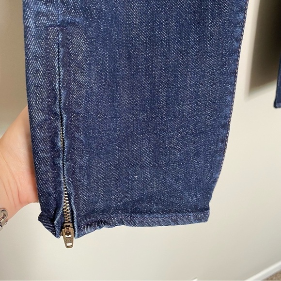 Madewell Dark Wash Zipper Ankle Mid-rise Jeans, Size 28 - Picture 4 of 14